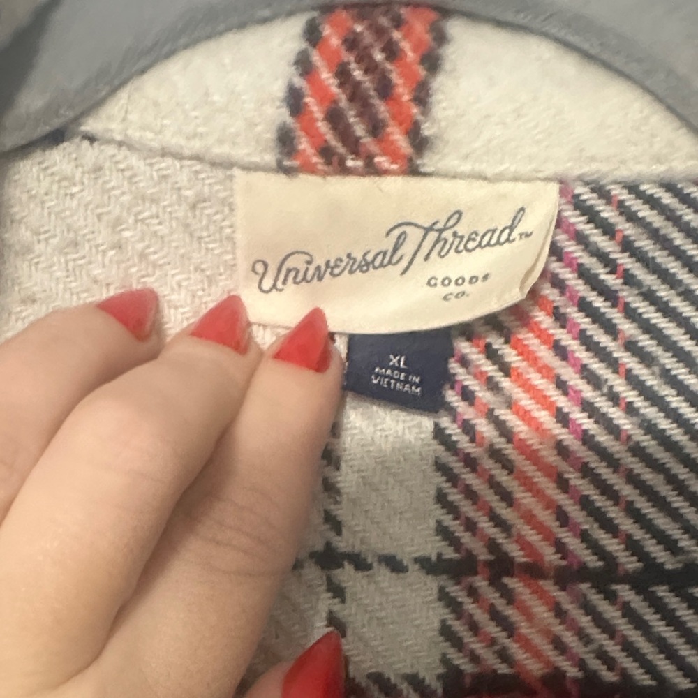 Universal Thread Plaid Utility Jacket - Red, Blac… - image 3